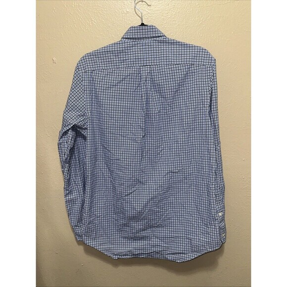 Polo Ralph Lauren Men Custom Fit Shirt Checked Heritage College WhiteBlue Size M - Picture 5 of 8